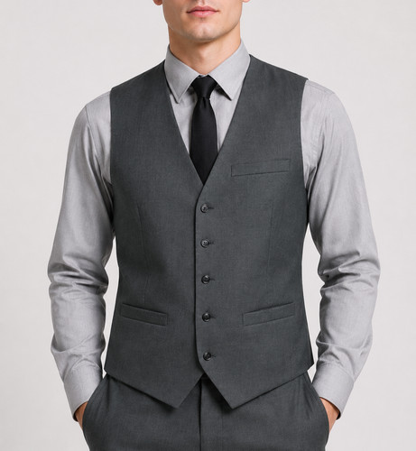 Perry ellis gray suit vest - perry,