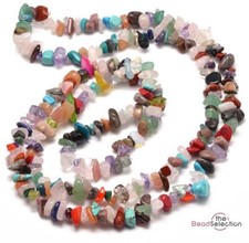 MIXED GEMSTONE CHIP BEADS 5mm