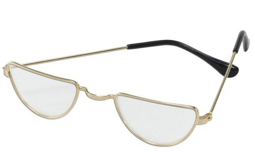 Half moon gold glasses specs - moon,