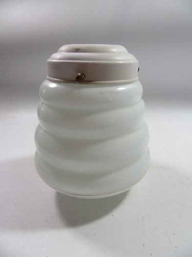 Art deco white milk - , glass
