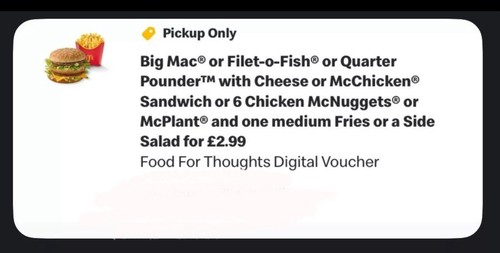 99 mcdonalds medium - £2.99,