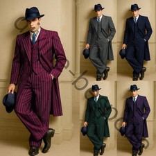 Chic Pinstriped Men's Suit