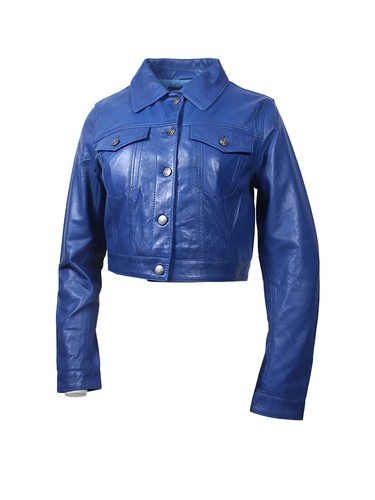 Ladies biker leather - biker, jacket-