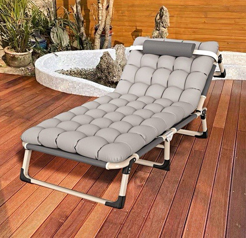 Foldable reclining sun lounger - foldable,