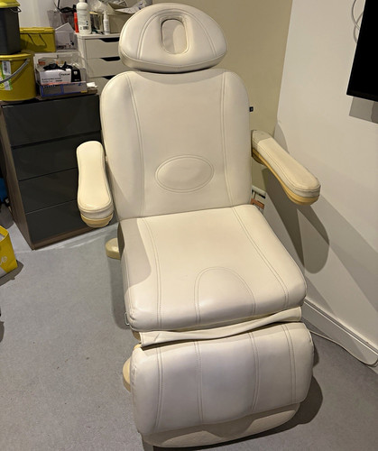 White reclining medical chair - white,