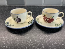 Poole Dorset Fruits - 2 x Cups