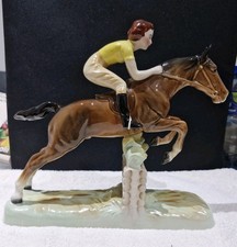 Beswick Girl On Horse Jumping
