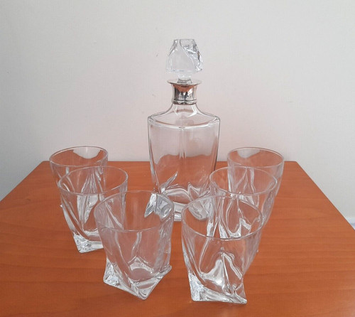Solid silver rimmed - rimmed, glass