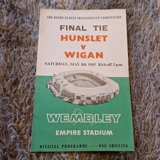 Hunslet V Wigan Rugby League Challenge Cup Final 8th May 1965 Programme