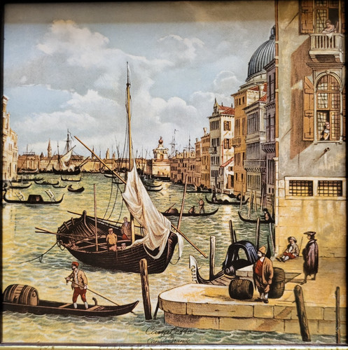 Framed venice tile print - tile, of