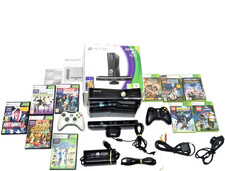 MICROSOFT XBOX 360 250 GB SLIM CONSOLE + 2X CONTROLLER + KINECT + GAMES BOXED