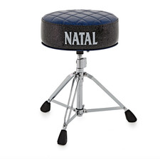 Natal Fat Top Drum Throne, Blue Top With Black Sides
