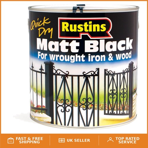 Matt black paint 500ml - black,