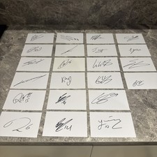 Norwich City Signed White Cards 25/26 Squad - Sargent, Darling, Stacey , Crnac