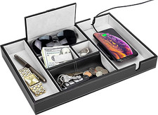 JIADEL Leather Valet Tray for