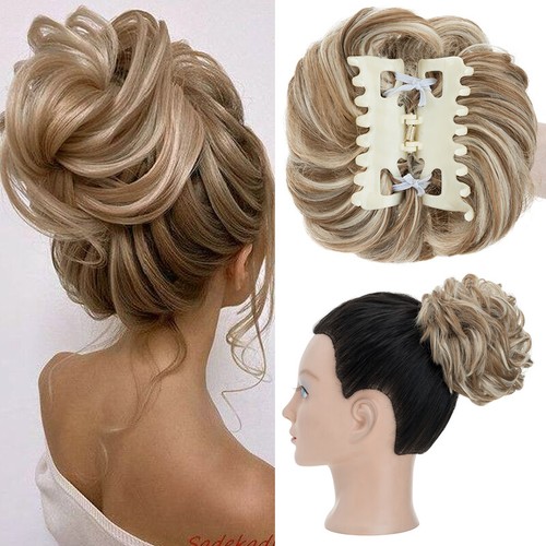 Highlight curly messy bun hair - highlight,
