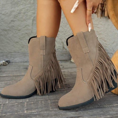 Women fringe western - women's, ankle