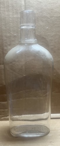 Vintage clear glass whiskey - glass,