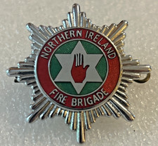 Northern Ireland Fire Brigade - Obsolete Fire Man / Service - Enamel Cap Badge