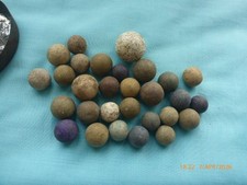 Antique Clay Marbles various