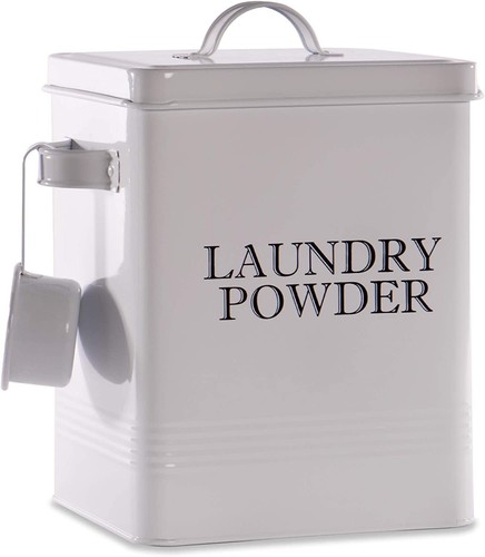 Laundry powder storage tin - laundry,