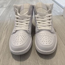 Air Jordan 1 Mid White 554274-136 Size 12 With Box And Laces Nike Mens Jordans