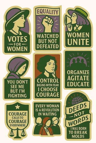 Suffragette sticker pack - suffragette,