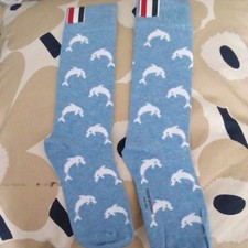 Thom Browne Light Blue Socks Size O/S EU36-40 - New without tags
