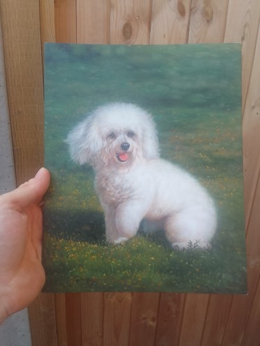 Antique vintage oil portrait - oil,