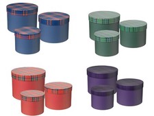 Tartan Hat Box Festive Forrest