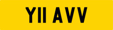 AW INITIALS THEME PRIVATE CAR REG NUMBER PLATE Y11 AVV ALL FEES PAID AJW AMW ETC