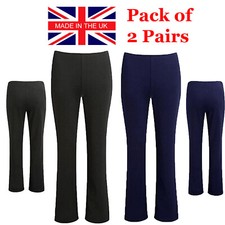 2X LADIES BOOTLEG TROUSERS