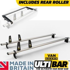 Vauxhall Vivaro Roof Rack 2001-2014 Standard Roof 2 Bar + Roller By Van Guard