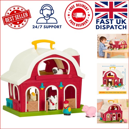 Portable big red barn toy - red,