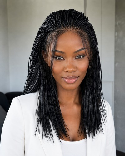 Braided wig micro braids - wig,