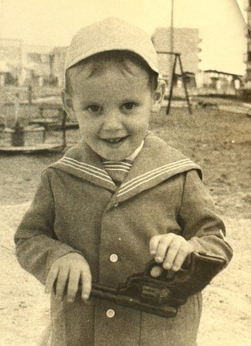 1960s smiling boy toy - toy, gun