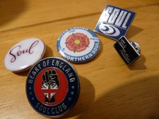 Northern soul pin badge's X 5