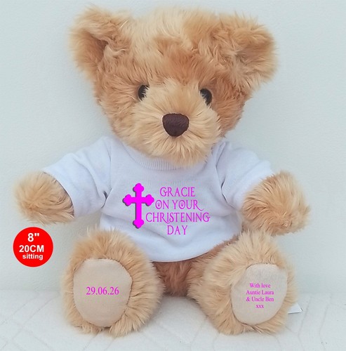 Personalised beige teddy bear - teddy,