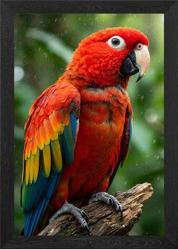 Scarlet macaw portrait the - in,
