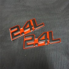 2x Red Black 2.4L Metal Emblem
