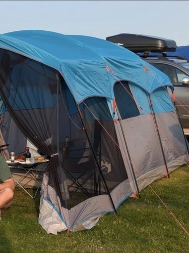 Family tent tunnel person - family,