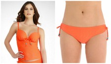 PANACHE CLEO MATILDA PLUNGE TANKINI TOP - ORANGE OR BRIEFS  (N46)