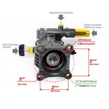 HIGH PRESSURE WASHER WATER PUMP (2200 - 3800PSI) TRIPLE PISTON AXIAL PUMP