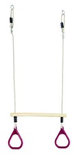 Wooden trapeze bar with purple - wooden,