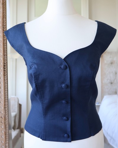 Vintage monsoon navy linen - monsoon,