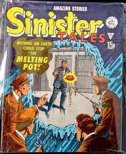 SINISTER TALES #154 VG 10 SCI FI SUSPENSE HORROR STORIES Alan Class Comics 1977