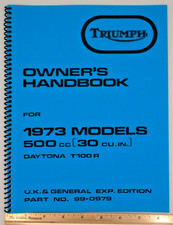 Triumph Owners Handbook 1973