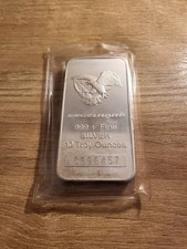 Vintage Engelhard Silver Bar 10oz 999 Silver EAGLE DESIGN. Beautiful Toning Rare