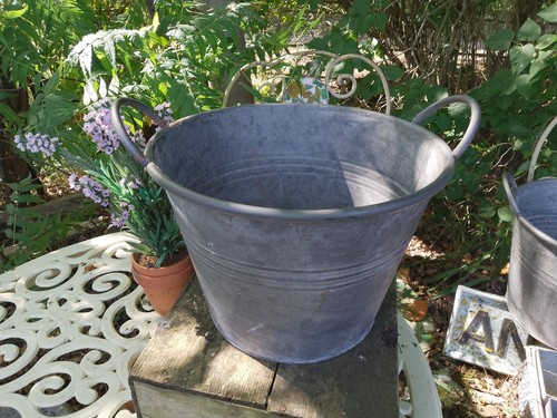 Galvanized metal zinc - metal, bucket