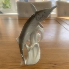 Vintage Royal Dux Sturgeon Wild Fish Porcelain Figurine Czech Bohemian 17A